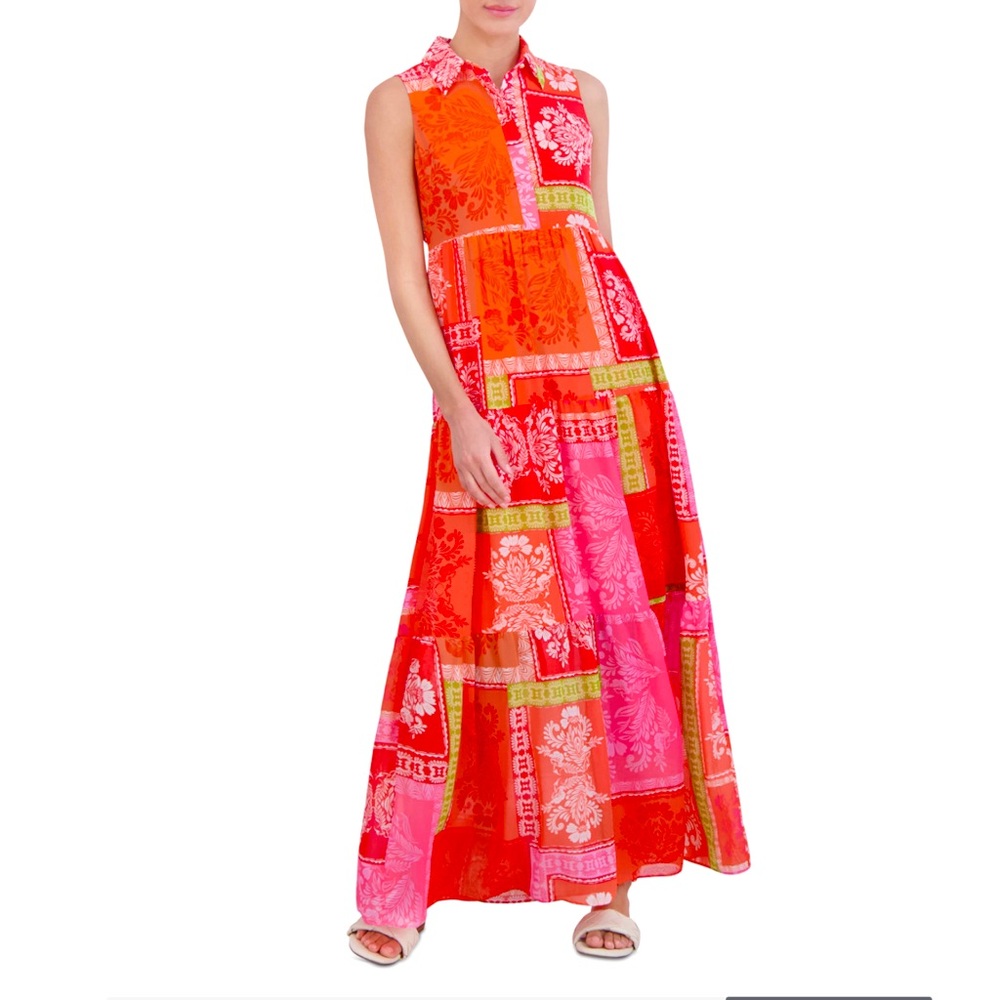 Jessica Howard Vibrant Patchwork Maxi Dress